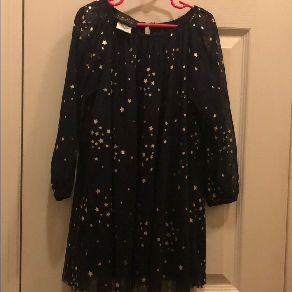 Girls navy blue dress